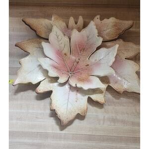 Arrow Clayworks Hanging Fall Leaf Set of 2/ #4 and #3 sizes